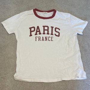 White / red accents Paris France shirt - nordstrom